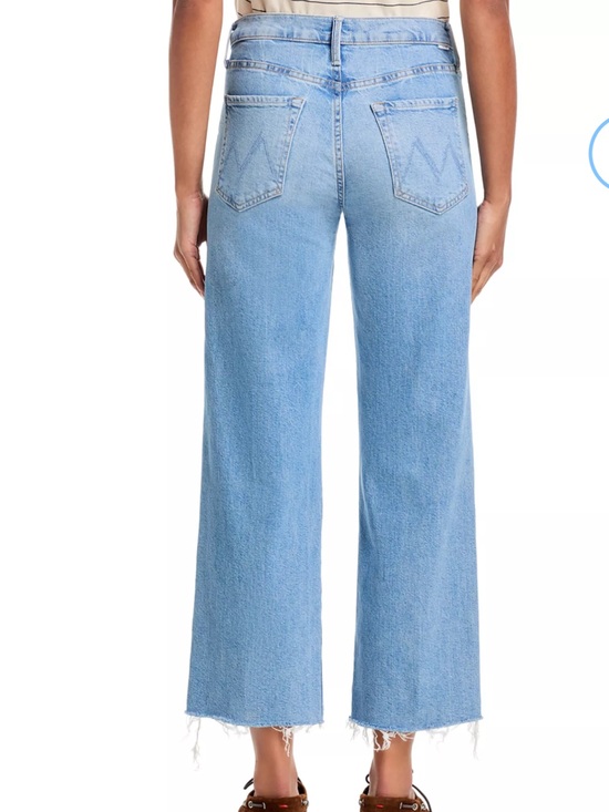 MOTHER Denim - MOTHER Rambler Mid Rise Ankle Fray Jeans Zip New 30 Comeback Kid Light Blue
